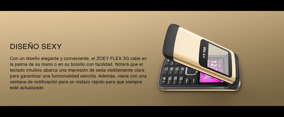 BLU ZOEY FLEX 3G CELULAR ADULTO MAYOR DUAL SIM